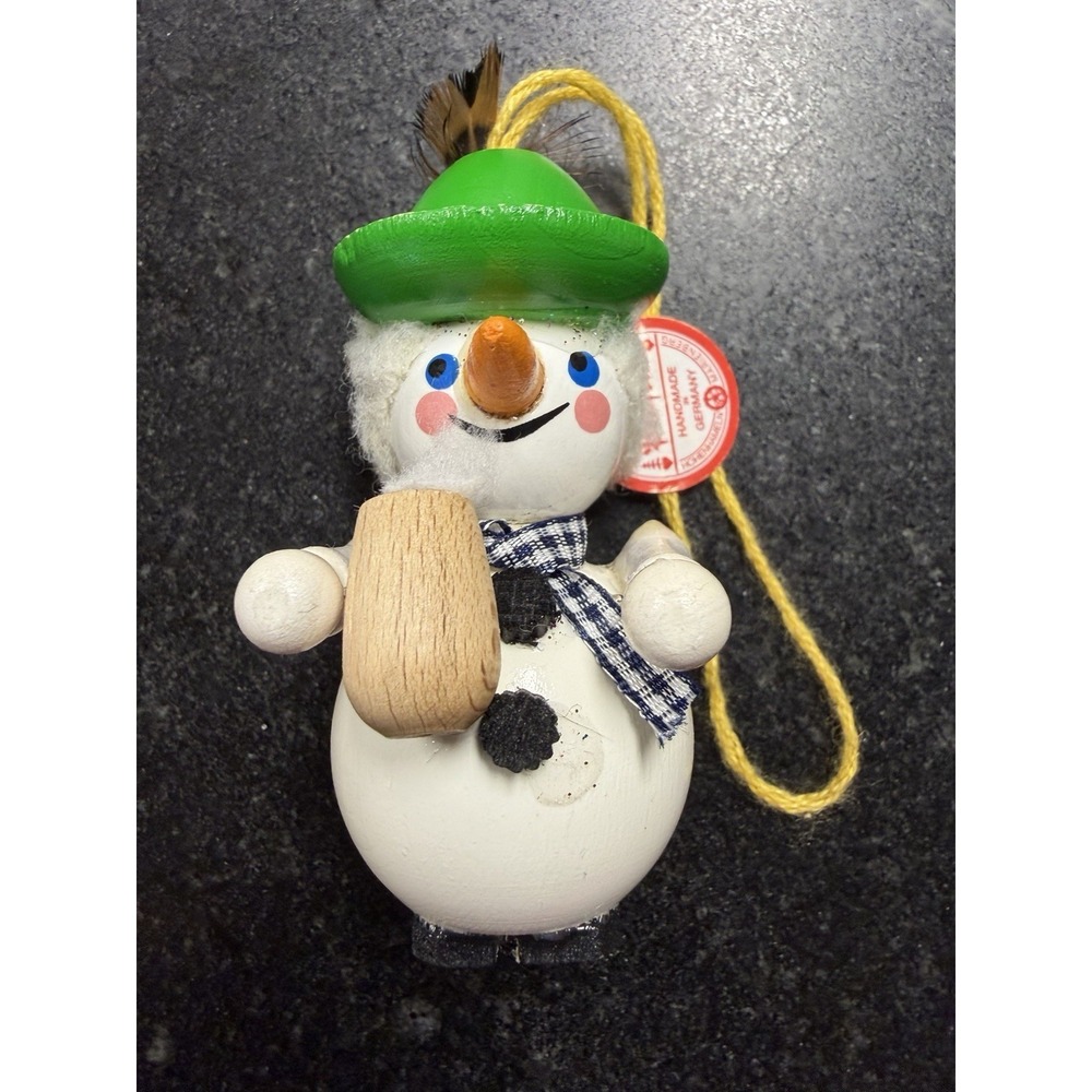 Steinbach Präsent Snowman Ornament Handmade‎ Germany w/ Tag No Box